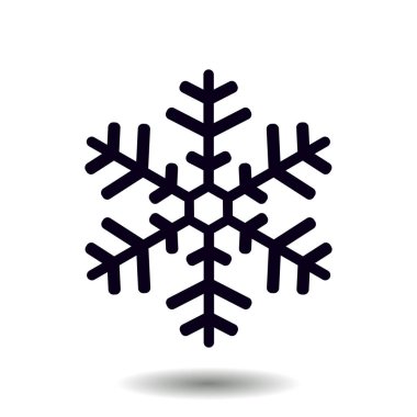 Kar tanesi simgesi. Yılbaşı Dekorasyonu. Tüm Noel ve yeni yıl kutlamak için.