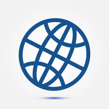 Küre simgesi. Düz tasarım stili dünya vektör simgeler.