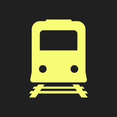 Tren simgesi. Metro sembolü. Tren istasyonu işareti.