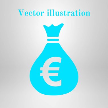 Euro para birimi simgesini EUR'dir. Düz tasarım stili. 