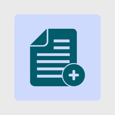 Ok simgesiyle belge. Kağıt ekleyin. Sayfa ekleme.