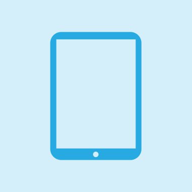Modern dijital tablet Pc simgesi. Düz tasarım simgesi. 