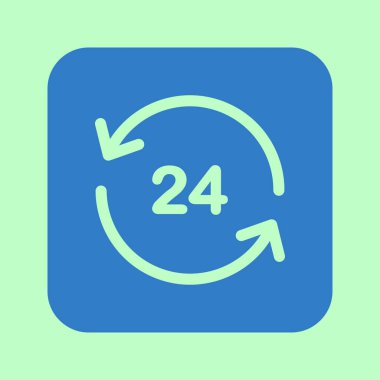 Saat saat etrafında bir gün simgesini açın. Rozet-saat çalışma süresi.