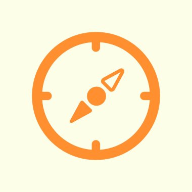 Vektör pusula simgesini. Yöreden yönde. Düz tasarım stili.