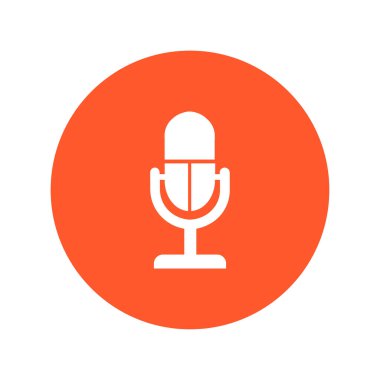 Hoparlör simgesi. Canlı müzik işareti. Düz tasarım stili. 