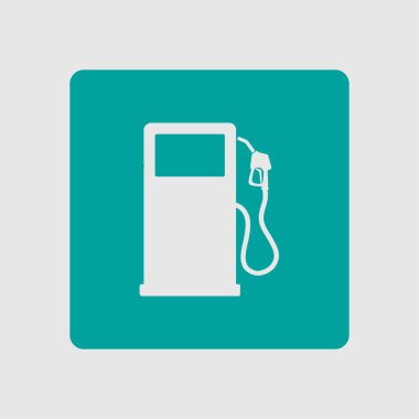 benzin pompa meme, vektör çizim basit simgesi