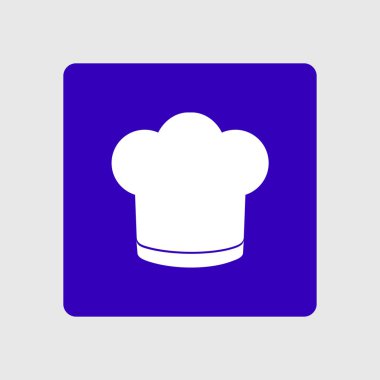 Chef şapka işareti simgesi. Şapka pişirme sembolü.