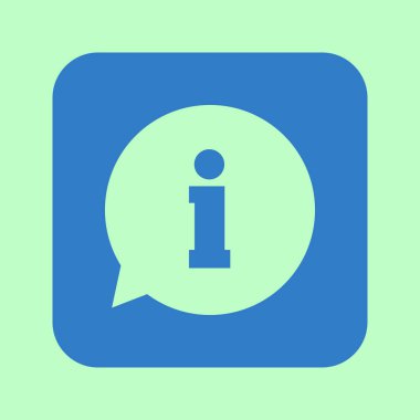 Bilgi: konuşma balonu sembolü. Düz tasarım stili