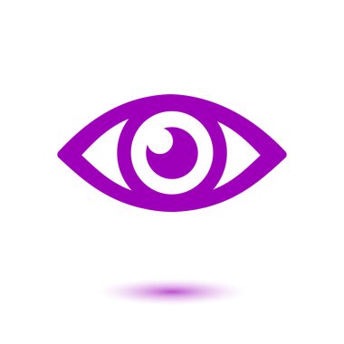 Göz simgesini. İzleme ve gözetim sistemi. Düz tasarım stili.