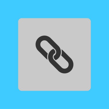 Bağlantı tek simge. Zincir bağlantı simgesi. Kaynağına bağlantı simgesi.