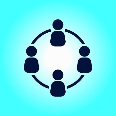 İletişim kavramı, vektör çizim basit simgesi