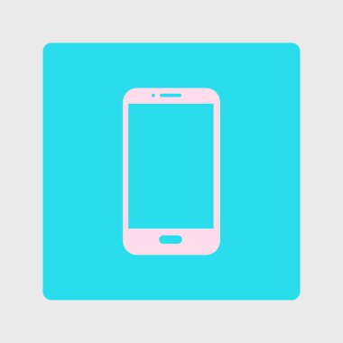 Smartphone simge vektör Illustration. Düz tasarım stili. 
