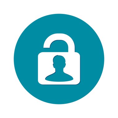 asma kilit, vektör çizim basit simgesi