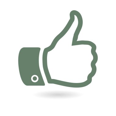 Simge gibi. El parmak tabela. Sembol başparmak. Düz tasarım stili. 