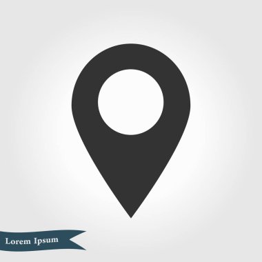 Basit gezinme simgesi, vektör illüstrasyonu