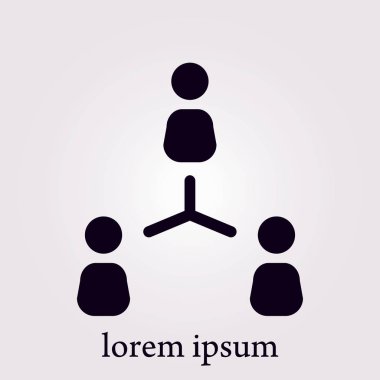 İletişim konsepti. Sosyal ağ tek simgesi. Küresel teknoloji İş dünyasındaki sosyal bağlantılar ağı.