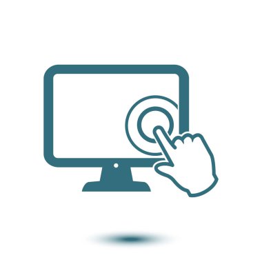 Ekran monitör simgeye dokunun. İşaretçi işaret.