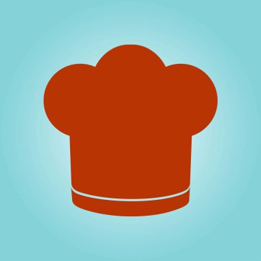 Chef şapka işareti simgesi. Şapka pişirme sembolü.