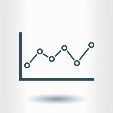 Grafik grafik simgesi. Diyagram simgesi. Düz tasarım stili.