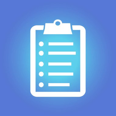 Listesi vektör simgesini denetleyin. Alışveriş listesi simgesi. Düz tasarım stili.