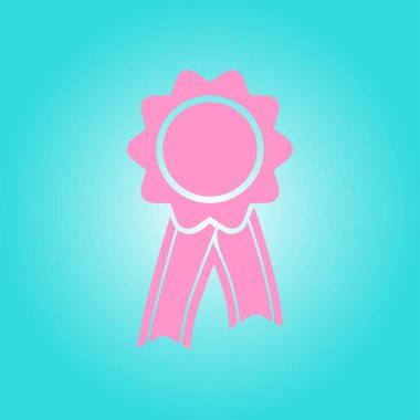  Kurdele simgesi ile rozet. Ödülü rozet şerit erkek ile.