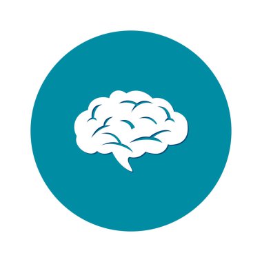 Beyin simgesi. İnsan akıllı akıllı zihin. Nöroloji sembolü.