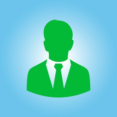 Kullanıcı simgesi bir iş takım elbiseli adam. Düz tasarım stili.