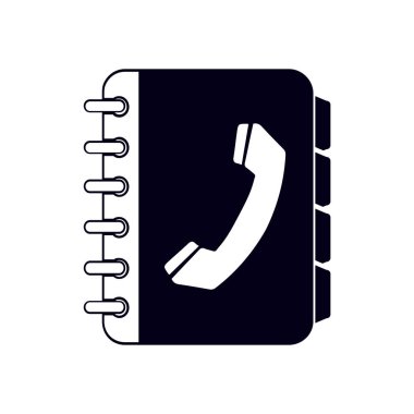 Telefon Rehberi düz simgesi. Düz tasarım stili.