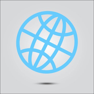 Küre simgesi. Düz tasarım stili dünya vektör simgeler.