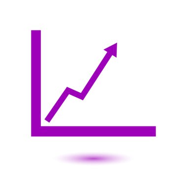 İş grafiği. Infographic. Grafik simgesini. Büyüyen grafik erkek. Düz tasarım stili.