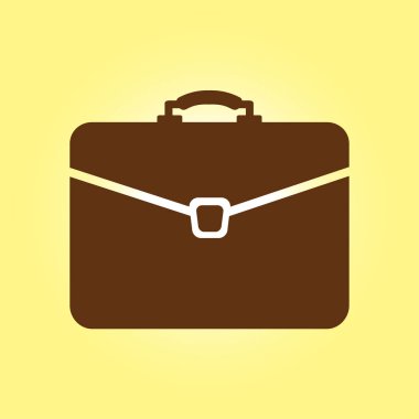 Evrak çantası ikonu, vektör illüstrasyonu. düz tasarım biçimi. 