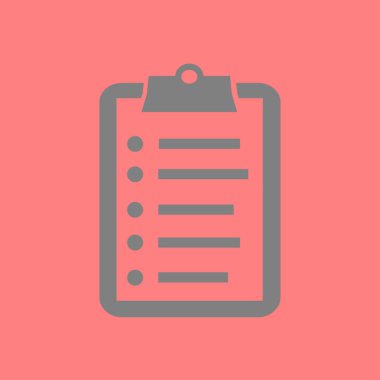 Listesi vektör simgesini denetleyin. Alışveriş listesi simgesi. Düz tasarım stili.