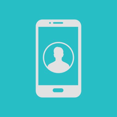 Akıllı telefon e-posta veya sms simgesi. Mobil posta işareti simgesi.