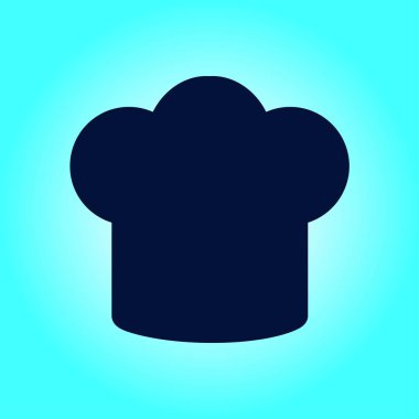 Chef şapka işareti simgesi. Şapka pişirme sembolü.