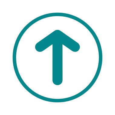 Ok simgesi. Kara navigasyonu için işaretçi yönünü.