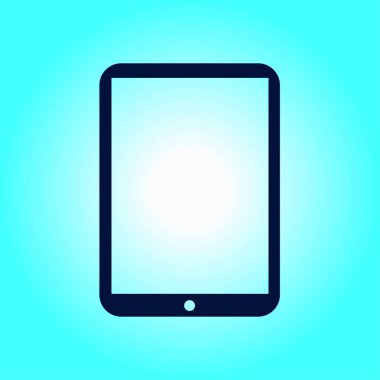 Modern dijital tablet Pc simgesi. Düz tasarım simgesi. 