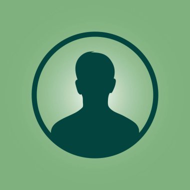 Kullanıcı simgesi simgesi. Kişi sembolü. İnsan avatarı. Düz stil.. 