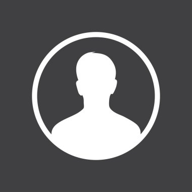 Kullanıcı simgesi simgesi. Kişi sembolü. İnsan avatarı. Düz stil.. 