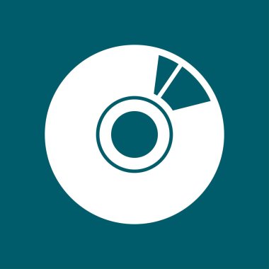 CD veya Dvd simgesini. Kompakt disk erkek. Düz tasarım stili.