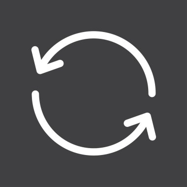 Dairesel ok işareti simge vektör. Düz tasarım stili.