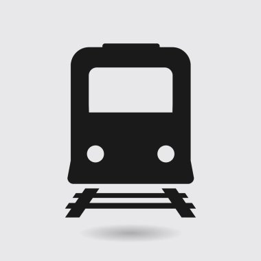Tren simgesi. Metro sembolü. Tren istasyonu işareti.