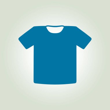 T-shirt işareti simgesi. Giysi sembolü. Düz tasarım stili.