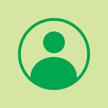 Bağlantı işareti. Kullanıcı işareti simgesi. Kişi sembolü. İnsan avatar. Düz stil. 