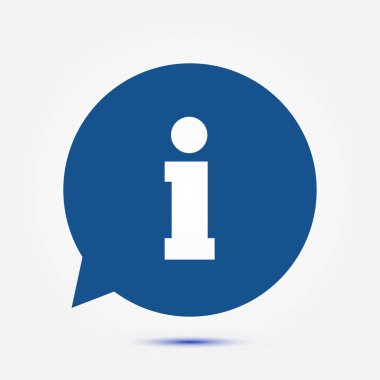 Bilgi: konuşma balonu sembolü. Düz tasarım stili