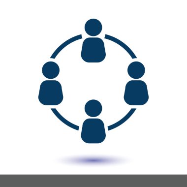 İletişim konsepti. Sosyal ağ tek simgesi. Küresel teknoloji İş dünyasındaki sosyal bağlantılar ağı.