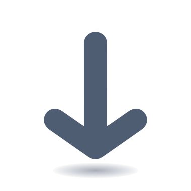 Ok simgesi. Kara navigasyonu için işaretçi yönünü.