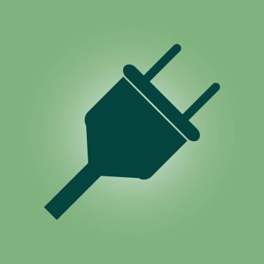Vektör elektrik prizinden sembolü. Web düz simgesi.