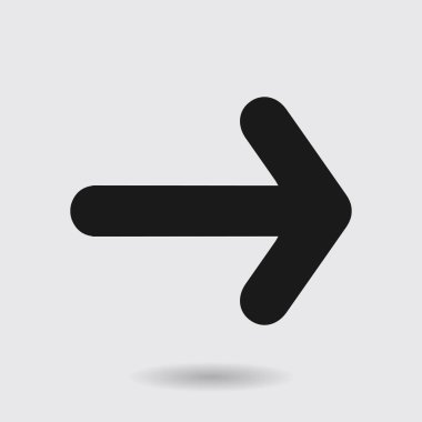 Ok simgesi. Kara navigasyonu için işaretçi yönünü.