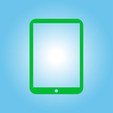Modern dijital tablet Pc simgesi. Düz tasarım simgesi. 