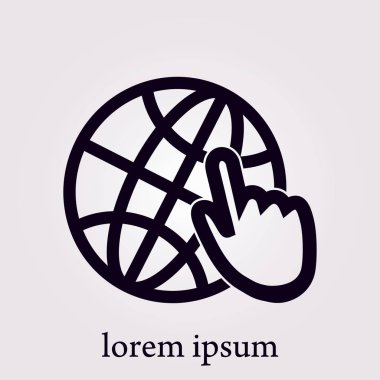 Küre simgesi. Düz tasarım stili dünya vektör simgeler.